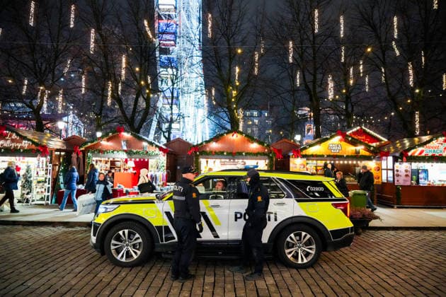 Nobel Peace Prize 2025 Oslo 20251209 Police on Karls Johans gate in Oslo Tuesday afternoon in connection with the awarding of the Nobel Peace Prize 2025 The Venezuelan opposition leader Maria Corina Machado is awarded the prize for her tireless work to secur  Copyright: xOlexBerg-Rustenx xNTBx