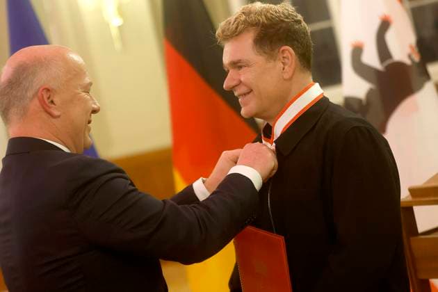 09 12 2025, Musician Peter Plate, retrospective award of the Order of Merit of the State of Berlin in the Rotes Rathaus in Berlin by Kai Wegner, Governing Mayor, Berlin Germany, Germany