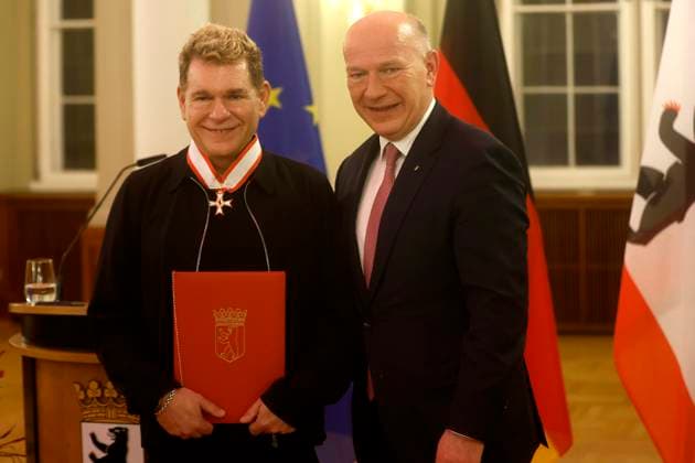 09 12 2025, Musician Peter Plate, retrospective award of the Order of Merit of the State of Berlin in the Rotes Rathaus in Berlin by Kai Wegner, Governing Mayor, Berlin Germany, Germany