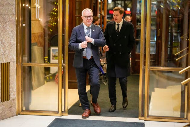 Nobel Peace Prize 2025 Oslo 20251209 Director of the Nobel Institute Kristian Berg Harpviken and Chairman of the Norwegian Nobel Committee Jorgen  Copyright: xCorneliusxPoppex xNTBx