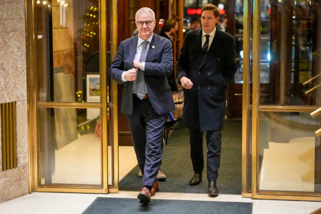 Nobel Peace Prize 2025 Oslo 20251209 Director of the Nobel Institute Kristian Berg Harpviken and Chairman of the Norwegian Nobel Committee Jorgen  Copyright: xCorneliusxPoppex xNTBx