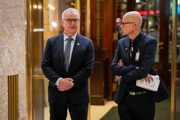 Nobel Peace Prize 2025 Oslo 20251209 Director of the Nobel Institute Kristian Berg Harpviken and Head of Media Erik Aasheim at the Grand Hotel in Oslo on Tuesday afternoon The Venezu  Copyright: xCorneliusxPoppex xNTBx