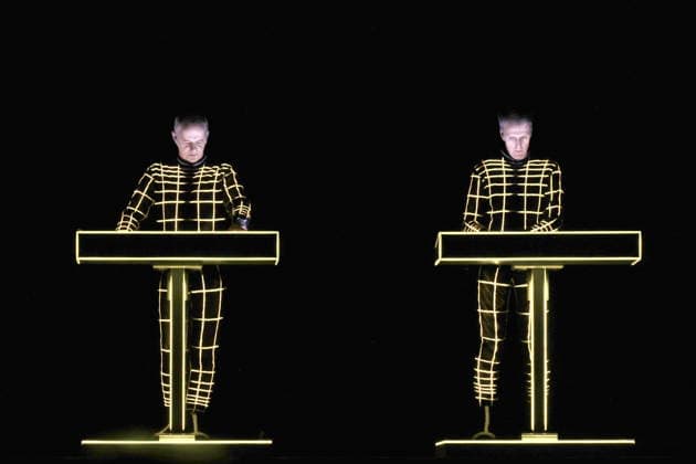 09 12 2025, Kraftwerk, in concert live at Uber Eats Music Hall, Berlin, with Ralf Hütter, Henning Schmitz, Falk Grieffenhagen, Georg Bongartz, Berlin