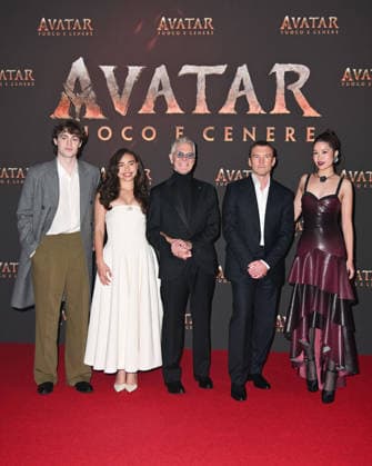 Melzo, Avatar: Fire and Ashes Italian Premiere at the Arcadia Cinema. Pictured: Trinity Jo-Li Bliss, Stephen Lang, Bailey Bass, Jack Champion, Sam Worthington  Copyright: xManuelexMangiarottix xipa-agency.netx xManuelexMangiarottix IPA_Agency_IPA68966520