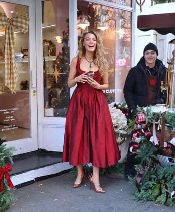 Blake Lively at Stone Clover Lane Store in New York Actress Blake Lively is celebrating her haircare brand s collab Blake Brown Beauty with Stone Clover Lane at their store on Bleecker Street in The West Village, New York on December 9, 2025. Photo by Charles Guerin ABACAPRESS.COM New York NY  Copyright: xGuerinxCharles ABACAx