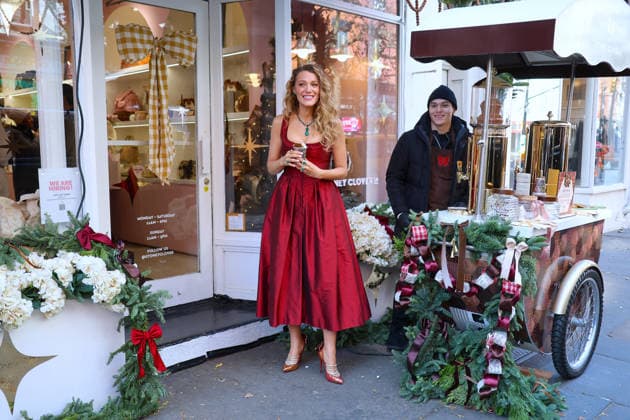 Blake Lively at Stone Clover Lane Store in New York Actress Blake Lively is celebrating her haircare brand s collab Blake Brown Beauty with Stone Clover Lane at their store on Bleecker Street in The West Village, New York on December 9, 2025. Photo by Charles Guerin ABACAPRESS.COM New York NY  Copyright: xGuerinxCharles ABACAx