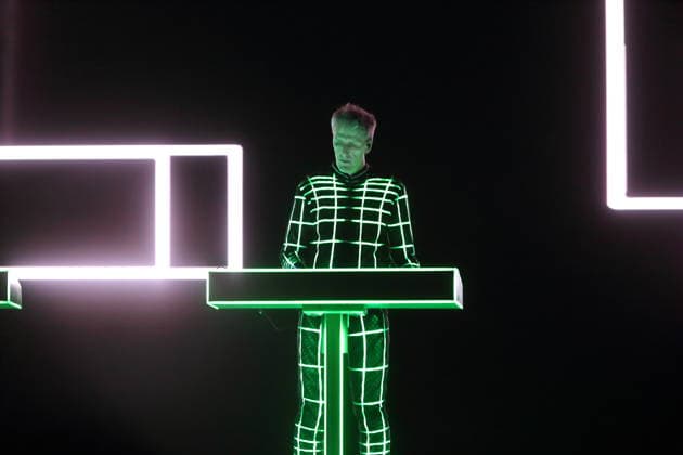 Georg Bongartz from the band Kraftwerk at a concert in the Uber Eats Music Hall in Berlin, December 9, 2025 Kraftwerk concert Berlin