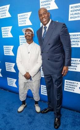 December 9, 2025, Bronx, New York, USA: Jamel Robinson and Earvin Magic Johnson attend Robert F. Kennedy Human Rights Ripple of Hope annual award gala at Hilton Midtown Hotel in New York, NY on December 9, 2025. Bronx USA - ZUMAr339 20251209_znp_r339_028 Copyright: xLevxRadinx