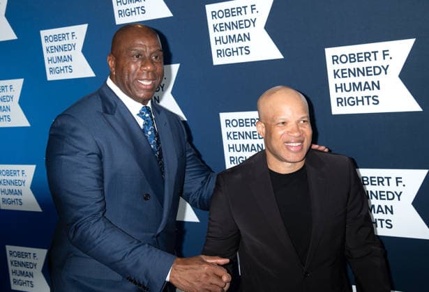 Arrivals for the 2025 Ripple of Hope Gala Featuring: Magic Johnson, Glenn Davis Where: New York, New York, United States When: 09 Dec 2025 Credit: Janet Mayer INSTARimages.com EDITORIAL USE ONLY. NOT FOR USE BY NEWSPAPERS BASED IN THE UK. Copyright: xx instar55327915