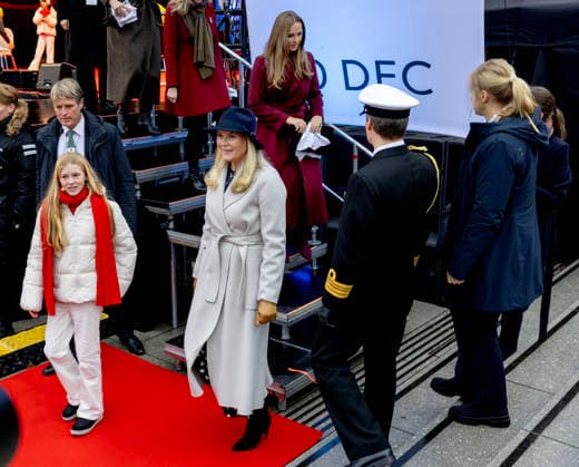 10-12-2025 Oslo Princess Mette-Marit and Princess Ingrid Alexandra attended the Save the Children Peace Prize celebration to Nobel Peace Prize Laureates Maria Corina Machado with her daughter Ana Corina Sosa outside the Nobel Peace Center in Oslo. Â  Copyright: xPPEx