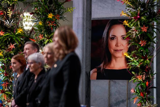 Nobel Peace Prize 2025 Oslo 20251210 A photo of Nobel Peace Prize recipient Maria Corina Machado during the Nobel Peace Prize ceremo  Copyright: xOlexBerg-Rustenx xNTBx