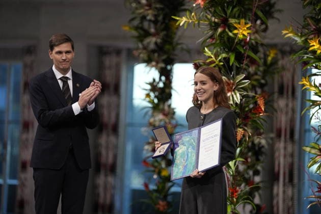 Nobel Peace Prize 2025 Oslo 20251210 The daughter of Nobel Peace Prize Laureate Ana Corina Sosa  Copyright: xOlexBerg-Rustenx xNTBx