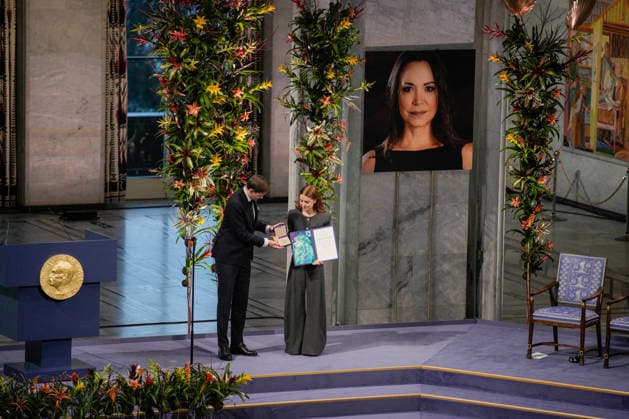 Nobel Peace Prize 2025 Oslo 20251210 The daughter of Nobel Peace Prize Laureate Ana Corina Sosa acc  Copyright: xStianxLysbergxSolumx xNTBx