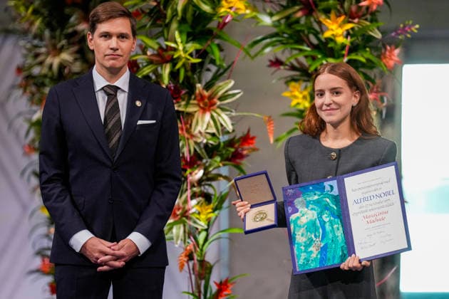 Nobel Peace Prize 2025 Oslo 20251210 The daughter of Nobel Peace Prize Laureate Ana Corina Sosa  Copyright: xOlexBerg-Rustenx xNTBx