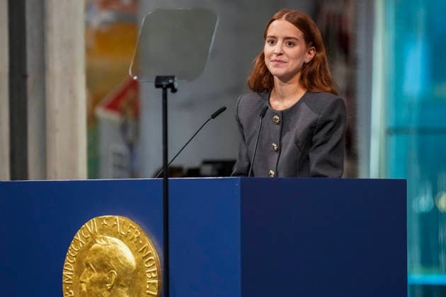 Nobel Peace Prize 2025 Oslo 20251210 The daughter of Nobel Peace Prize Laureate Ana Corina Sosa  Copyright: xOlexBerg-Rustenx xNTBx