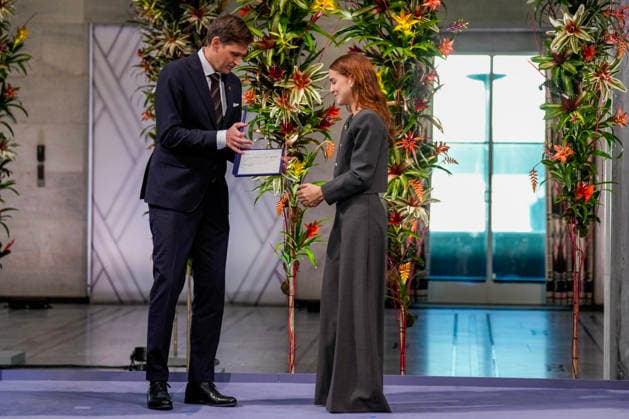 Nobel Peace Prize 2025 Oslo 20251210 The daughter of Nobel Peace Prize Laureate Ana Corina Sosa  Copyright: xOlexBerg-Rustenx xNTBx