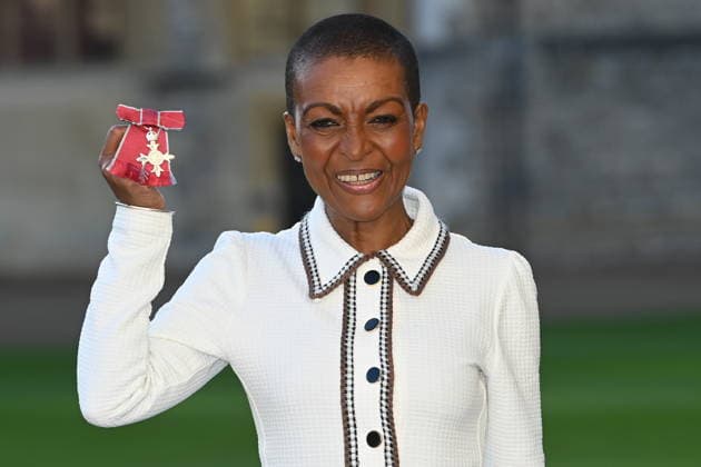 Investiture at Windsor Castle, UK, 10 December 2025 Windsor, UK, 10 December 2025: Adjoa Andoh awarded by Britain s Prince William, Prince of Wales at an investiture at Windsor Castle., Credit:Eddie Mulholland for The Telegraph Avalon UK, Windsor  Copyright: xEddiexMulhollandxforxThexTelegraphx xAvalonx 1058155570