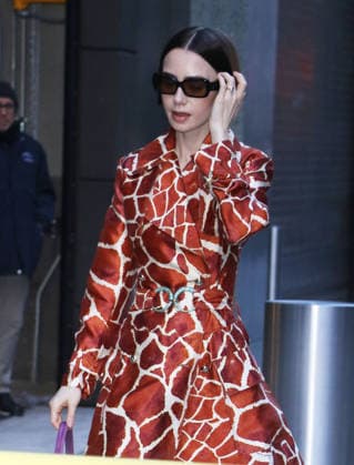 December 10, 2025 Lily Collins on Good Morning America to talk about new season of Emily in Paris in New York. December 10, 2025 Copyright: xRWx xMediaPunchx