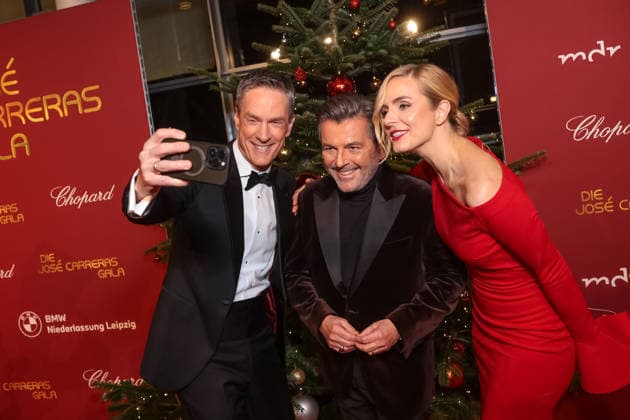 Donations Gala 31 Jose Carreras Gala Sven Lohrig, Thomas Anders and Stephanie Müller Spirra at the 31 Jose Carreras Gala at Mediacity Leipzig on 10 12 2025 Copyright: xEventpressxKochanx