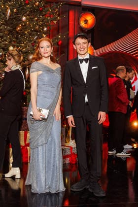 Donations Gala 31 Jose Carreras Gala Barbara Meier and Julian Janssen Checker Julian at the 31 Jose Carreras Gala at Mediacity Leipzig on 10 12 2025 Copyright: xEventpressxKochanx