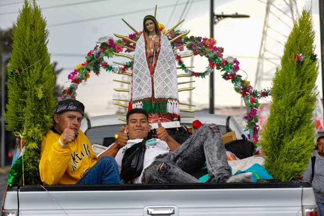 Devotees to the Virgin of Guadalupe continue their journey along the Ignacio Zaragoza Causeway towards the Basilica of Guadalupe, to celebrate the Virgin of Guadalupe s day. on December 10, 2025 in Mexico City, Mexico. Mexico City Mexico - ZUMAe321 20251210_zia_e321_029 Copyright: xIanxRoblesx