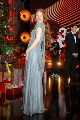 ABBleipzig Barbara Meier Model on stage Participant Guest at the 31 Jose Carreras Gala in the Media City Leipzig, on 10 12 25 Saxony Germany