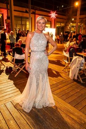 ABBleipzig Kamilla Senjo Presenter on stage Participant Guest at the 31 Jose Carreras Gala in the Media City Leipzig, on 10 12 25 Saxony Germany