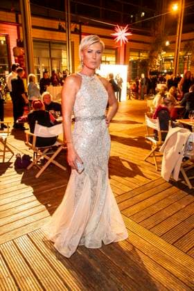 ABBleipzig Kamilla Senjo Presenter on stage Participant Guest at the 31 Jose Carreras Gala in the Media City Leipzig, on 10 12 25 Saxony Germany