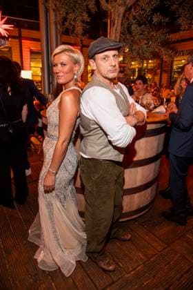 ABBleipzig Kamilla Senjo presenter and Hendrik Duryn actor on stage participant guest at the 31 Jose Carreras Gala in the Media City Leipzig, on 10 12 25 Saxony Germany