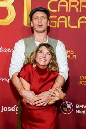 ABBleipzig Luise Bähr Baehr with Hendrik Duryn Actor on the red carpet at the 31 Jose Carreras Gala at Media City Leipzig, on 10 12 25 Saxony Germany