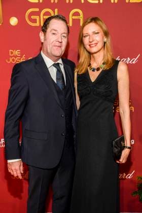 ABBleipzig Jürgen Juergen Tonkel and Ina Schauspieler as guests on the red carpet at the 31 Jose Carreras Gala in the Media City Leipzig, on 10 12 25 Saxony Germany