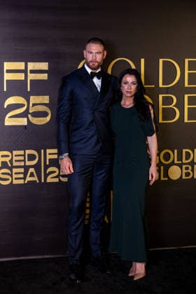 Golden Globes Gala at Red Sea Film Festival - Jeddah English actor Tom Hopper and wife Laura Higgins attend the Golden Globes Gala Dinner, as part of the 5th edition of the Red Sea Film Festival in Jeddah, Saudi Arabia, on December 10, 2025. Photo by Balkis Press ABACAPRESS.COM Jeddah Saudi Arabia  Copyright: xBalkisxPress ABACAx