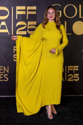 Golden Globes Gala at Red Sea Film Festival - Jeddah Raya Abirached attends the Golden Globes Gala Dinner, as part of the 5th edition of the Red Sea Film Festival in Jeddah, Saudi Arabia, on December 10, 2025. Photo by Balkis Press ABACAPRESS.COM Jeddah Saudi Arabia  Copyright: xBalkisxPress ABACAx