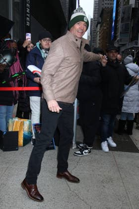 NEW YORK, NY- DECEMBER 10: Hugh Jackman seen arriving at the screening on Song Sung Blue at the Robin Williams Center-SAG-AFTRA Foundation in New YorkCity on December 10, 2025. Copyright: xRWx