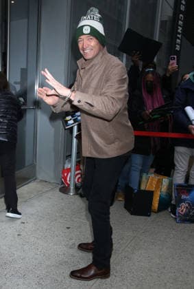 NEW YORK, NY- DECEMBER 10: Hugh Jackman seen arriving at the screening on Song Sung Blue at the Robin Williams Center-SAG-AFTRA Foundation in New YorkCity on December 10, 2025. Copyright: xRWx