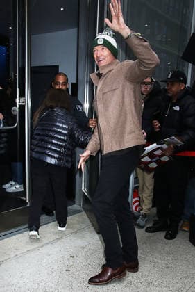 NEW YORK, NY- DECEMBER 10: Hugh Jackman seen arriving at the screening on Song Sung Blue at the Robin Williams Center-SAG-AFTRA Foundation in New YorkCity on December 10, 2025. Copyright: xRWx