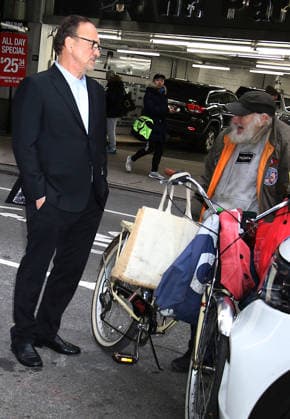 NEW YORK, NY- DECEMBER 10: Jim Belushi and Radioman seen arriving at the screening on Song Sung Blue at the Robin Williams Center-SAG-AFTRA Foundation in New YorkCity on December 10, 2025. Copyright: xRWx