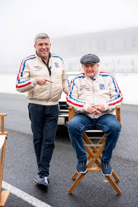 Exclusive François Allain and Claude Lelouch C Lelouch and F Allain Vintage Mecanic celebrate the 60th anniversary of the filming of Un homme et une femme at the Linas Montlhéry Autodrome, December 11, 2025 The film won the Palme dOr at the Cannes Film Festival in 1966, the Oscar for Best Foreign Film in 1967 and Best Original Screenplay, one of the films mythical elements is the Ford Mustang 145 In wanting to tell a love story like there is in life and not like there is in cinema, in Claude Lelouchs own words, the director made cinema history with actors J L Trintignant and A Aimée With a budget of 470,000 francs and shot in black and white, the film magnifies the town of Deauville, making the Normandy seaside resort as legendary as this  Copyright: xPierrexPerusseaux xBestimagexPierrexPerusseaux xBestimagex