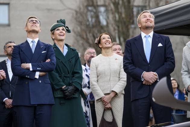 Amsterdam, The Netherlands, 2025-12-11 11:20:52 AMSTERDAM, 11-12-2025, Marineterrein State visit of the President of Finland, Alexander Stubb, to the Netherlands. He is accompanied by his wife, Suzanne Innes-Stubb. At the Marineterrein (MEA), the Royal Couple, the Finnish President, and Mrs. Innes-Stubb will visit the Amsterdam Drone Lab, where they will learn about the use of drones for various civilian purposes, with relevance to the energy and defense sectors. Students and instructors will discuss topics including Defensity College. PHOTO: NLBeeld Patrick van Emst Credit: NL Beeld Patrick van Emst Copyright: xx x