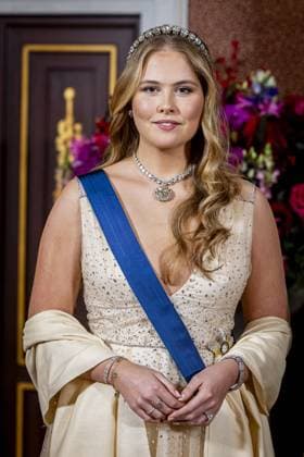 AMSTERDAM King Willem-Alexander, Queen Maxima, and Princess Amalia received President Alexander Stubb and his wife Suzanne Innes-Stubb at the Royal Palace Amsterdam for a state banquet. ANP HH Patrick van Katwijk netherlands out - belgium out  Copyright: xx x544601341x originalFilename: 544601341.jpg