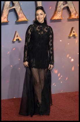 . 11 12 2025. London, United Kingdom. Oona Chaplin arriving at the Avatar: Fire and Ash premiere in London.  xStephenxLockx xi-Imagesx IIM-26449-0027