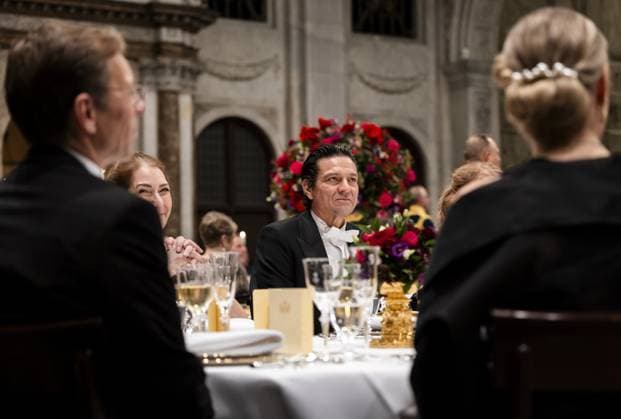 AMSTERDAM Former footballer Jari Litmanen attends the state banquet at the Royal Palace in Amsterdam along with King Willem-Alexander, Queen Maxima, Finnish President Alexander Stubb, and his wife Suzanne Innes-Stubb, on the first day of a two-day state visit to the Netherlands. ANP REMKO DE WAAL netherlands out - belgium out  Copyright: xx x544611361x originalFilename: 544611361.jpg