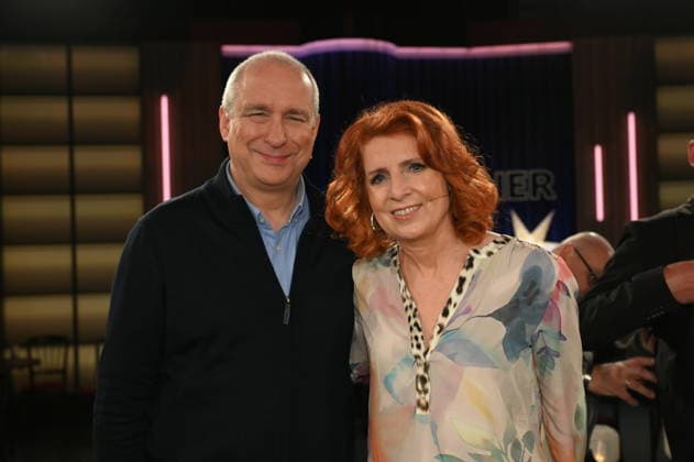 Handball coach Thomas Floethe and sports journalist Monica Lierhaus as guests on the WDR talk show Kölner Treff