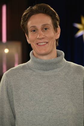 National soccer goalkeeper Ann Katrin Berger as a guest on the WDR talk show Kölner Treff