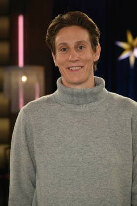 National soccer goalkeeper Ann Katrin Berger as a guest on the WDR talk show Kölner Treff