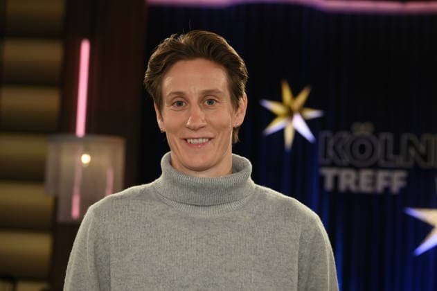 National soccer goalkeeper Ann Katrin Berger as a guest on the WDR talk show Kölner Treff