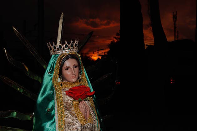 Pilgrims Continue Their Journey Toward Basilica of Guadalupe Pilgrims continue their journey along Zaragoza Avenue toward the Basilica of Guadalupe for the celebration of the Guadalupe day. on December 10, 2025 in Mexico City, Mexico. (Photo by Carlos Santiago Eyepix Group) Copyright: xCarlosxSantiagox xEyepixxGroupx CS_11122025_-40