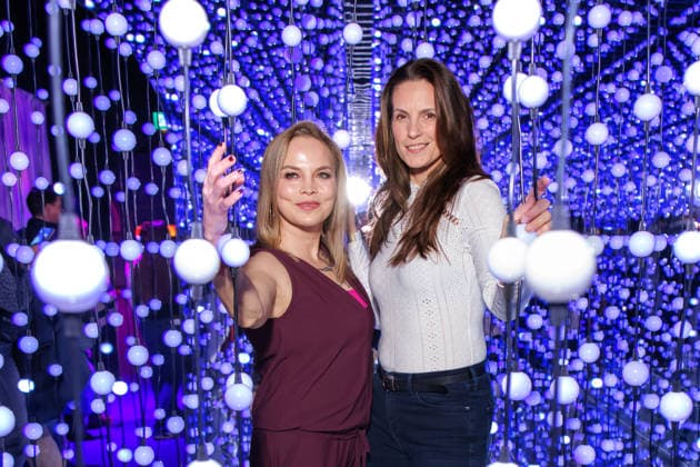 Opening of Bubble Planet The Adventure Museum Regina Halmich and Katrin Wrobel at the opening of Bubble Planet The Adventure Museum for all the Senses at Arena Berlin on 11 12 2025 Copyright: xEventpressxKochanx