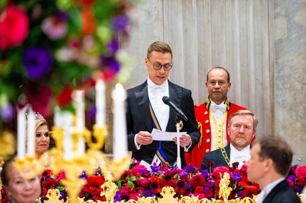 State visit of Finland to the Netherlands, Amsterdam, The Netherlands - 11 Dec 2025 King Willem-Alexander, President Alexander Stubb during the state banquet at the Royal Palace in Amsterdam during the state visit of Finland to the Netherlands. Amsterdam The Netherlands  Copyright: xMischaxSchoemakerx