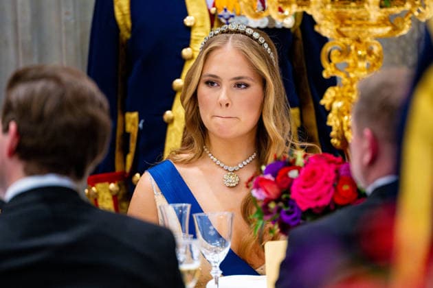 State visit of Finland to the Netherlands, Amsterdam, The Netherlands - 11 Dec 2025 Princess Amalia during the state banquet at the Royal Palace in Amsterdam during the state visit of Finland to the Netherlands. Amsterdam The Netherlands  Copyright: xMischaxSchoemakerx